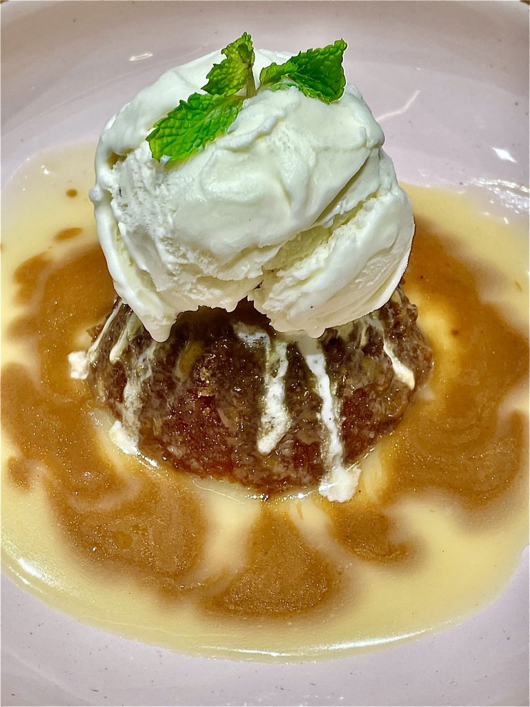 Sticky Toffee, a fusion desert from Grillax restaurant.