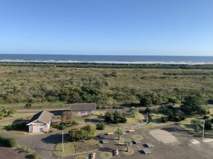 View of the Pacific Ocean from the free observatory at Hasunuma Seaside Park