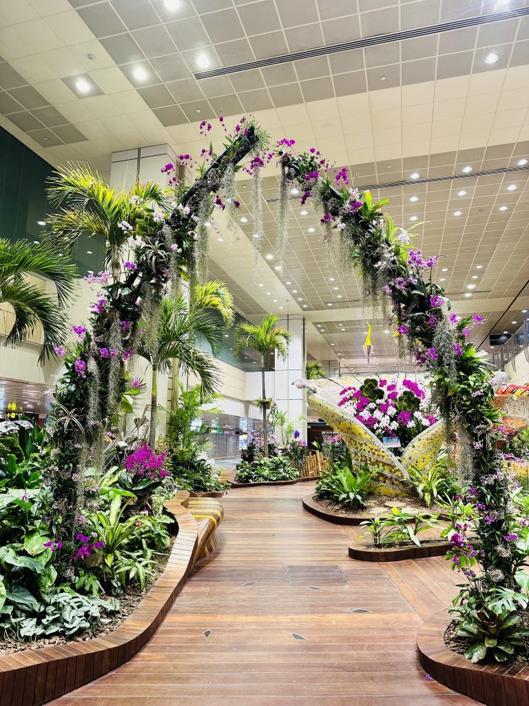 A small garden and rest place in Changi Airport, Singapore