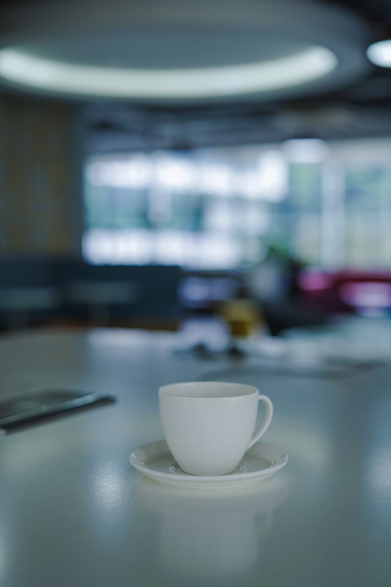 Tea cup placed on a table