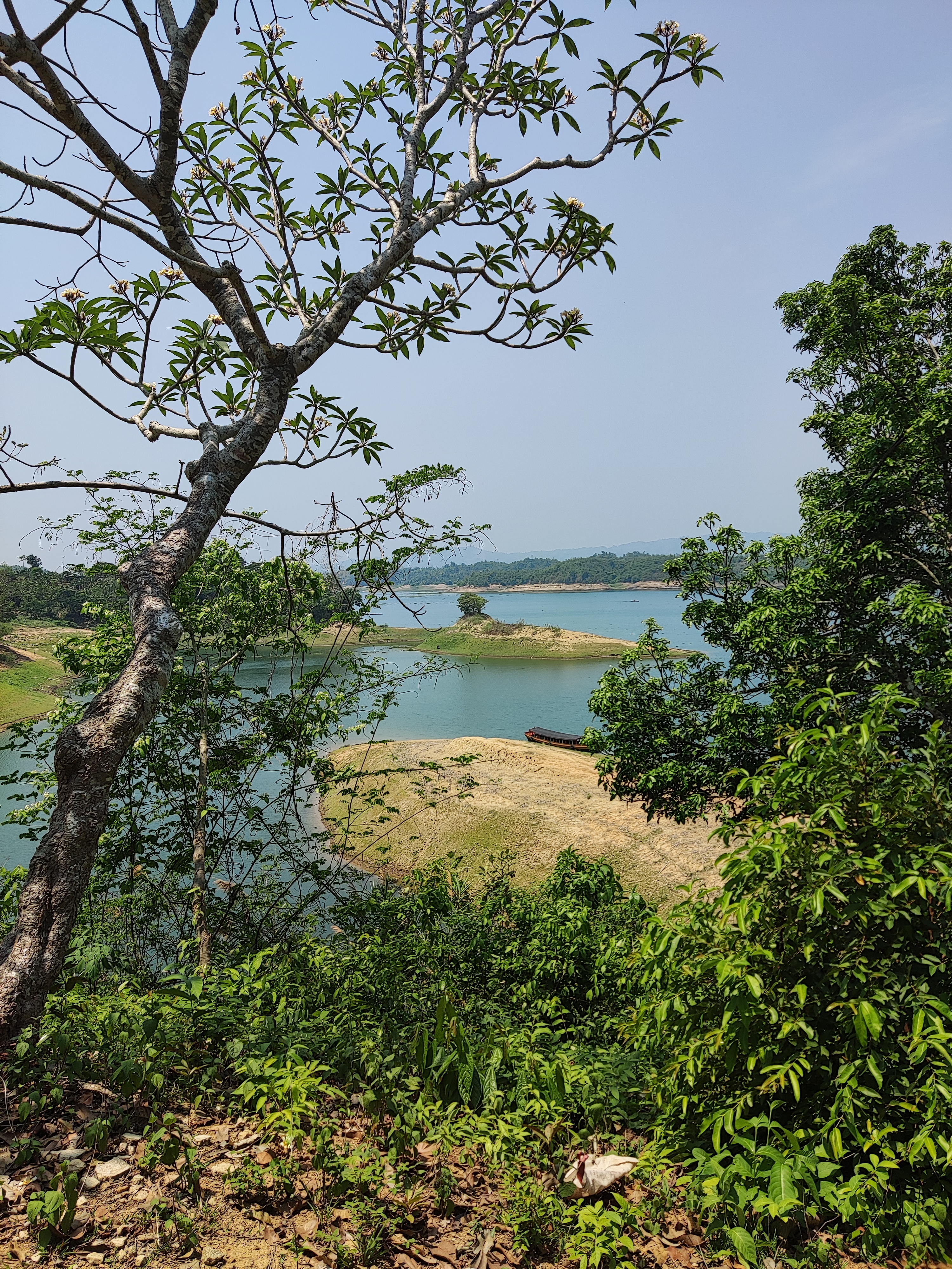 A sunny beautiful day at the top of a small island of Kaptai Lake, Kaptai Upazila, Rangamati District, Chittagong Division, Bangladesh. 