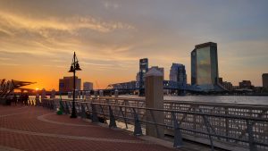 Photo of downtown Jacksonville Florida on the southbank overlooking the St. John’s River
