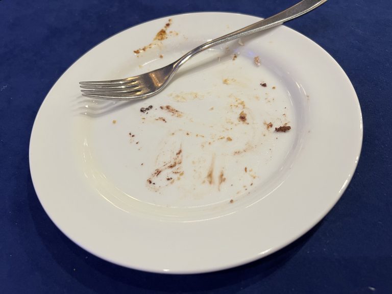 Empty dessert plate