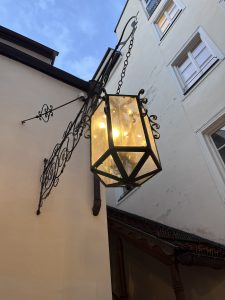 Hanging street lights Munich