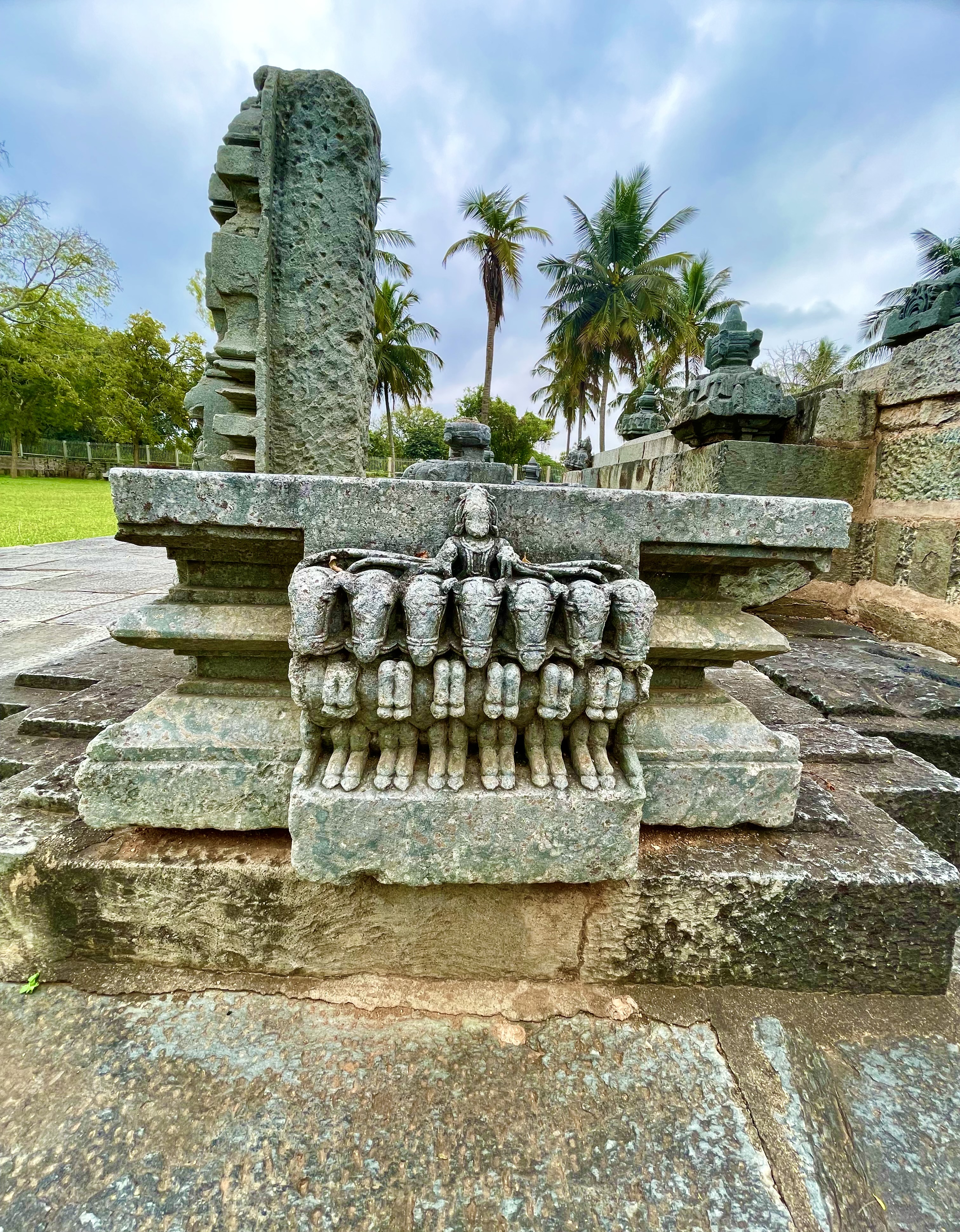 Broken sculpture of Lord Sun.