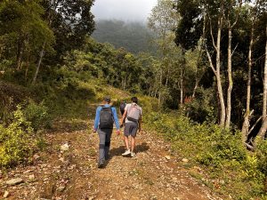 Energetic guys on the hiking route, Champa devi near Kathmandu! 