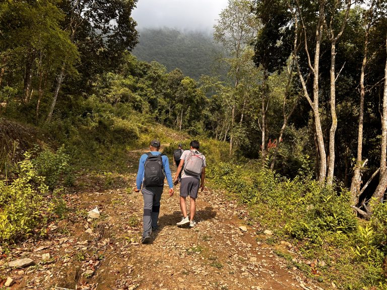 Energetic guys on the hiking route, Champa devi near Kathmandu!