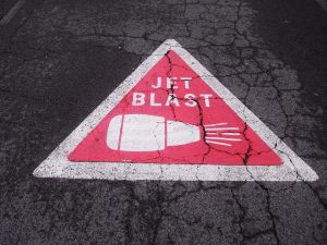 Warning: Jet blast!