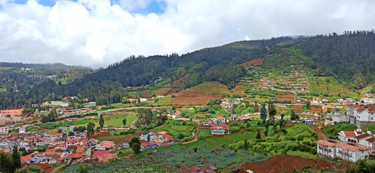 Ooty tea factory landscape view