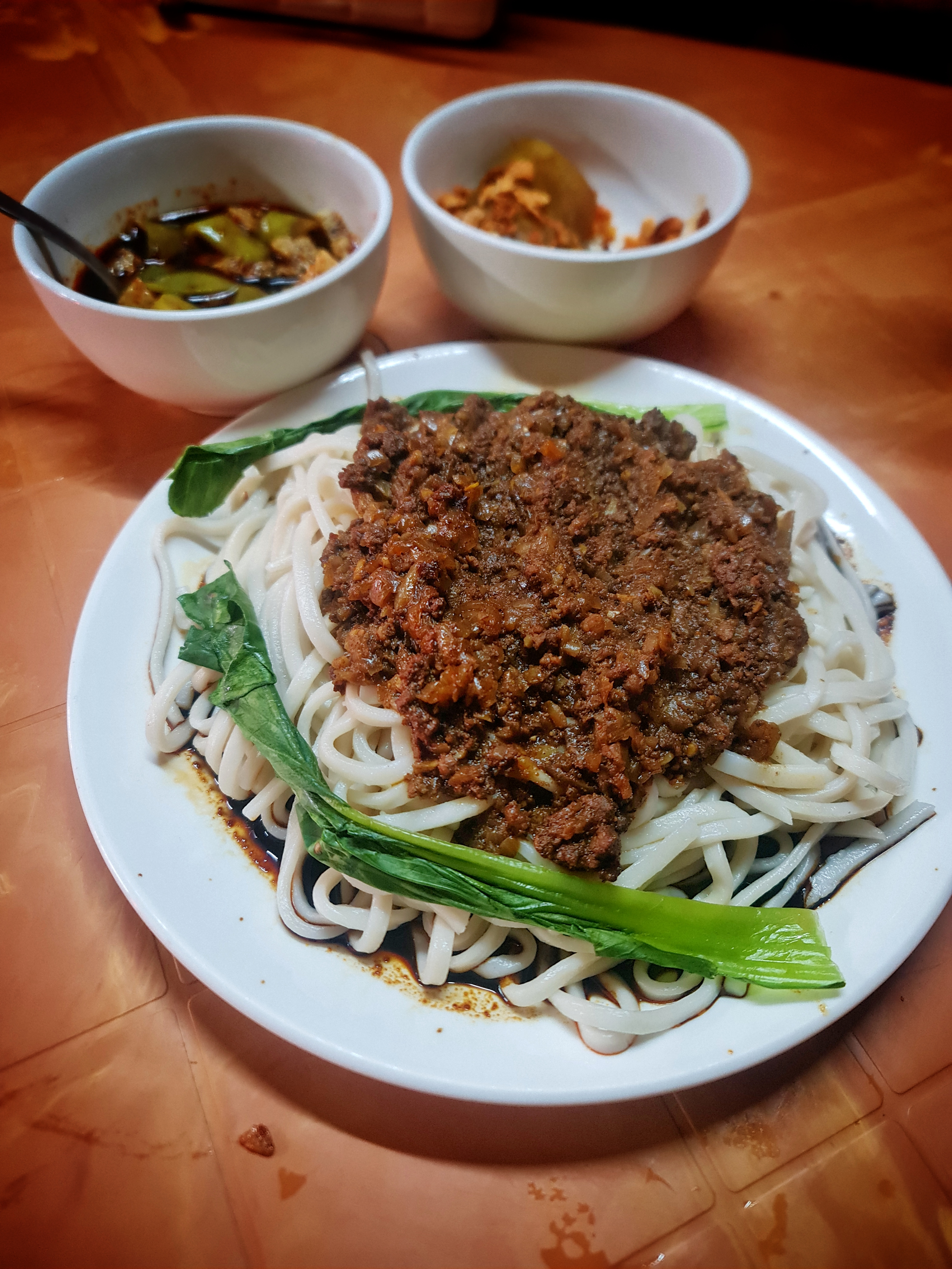 Spicy keema dry noodles