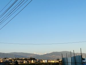 View of mountains from Kathmandu valley. You can easily see mountains from Kathmandu valley when the sky is clear.