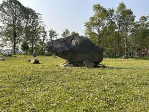 Stone Sculpture in a greenery park, Basundhara Pokhara! 