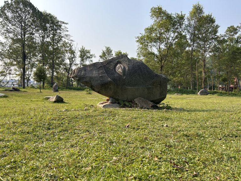 Stone Sculpture in a greenery park, Basundhara Pokhara!