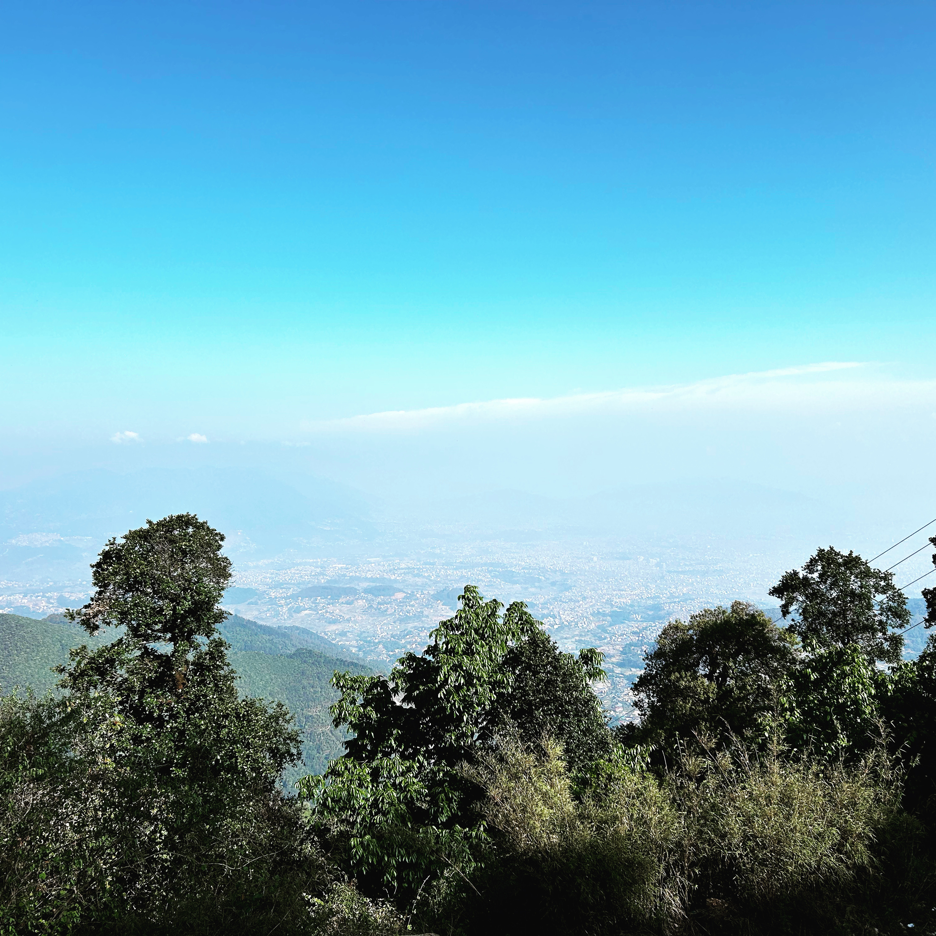 Kathmandu city view from Chapp dada during Hiking! Nepal