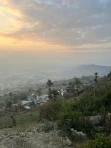 A foggy climate during a winter day.