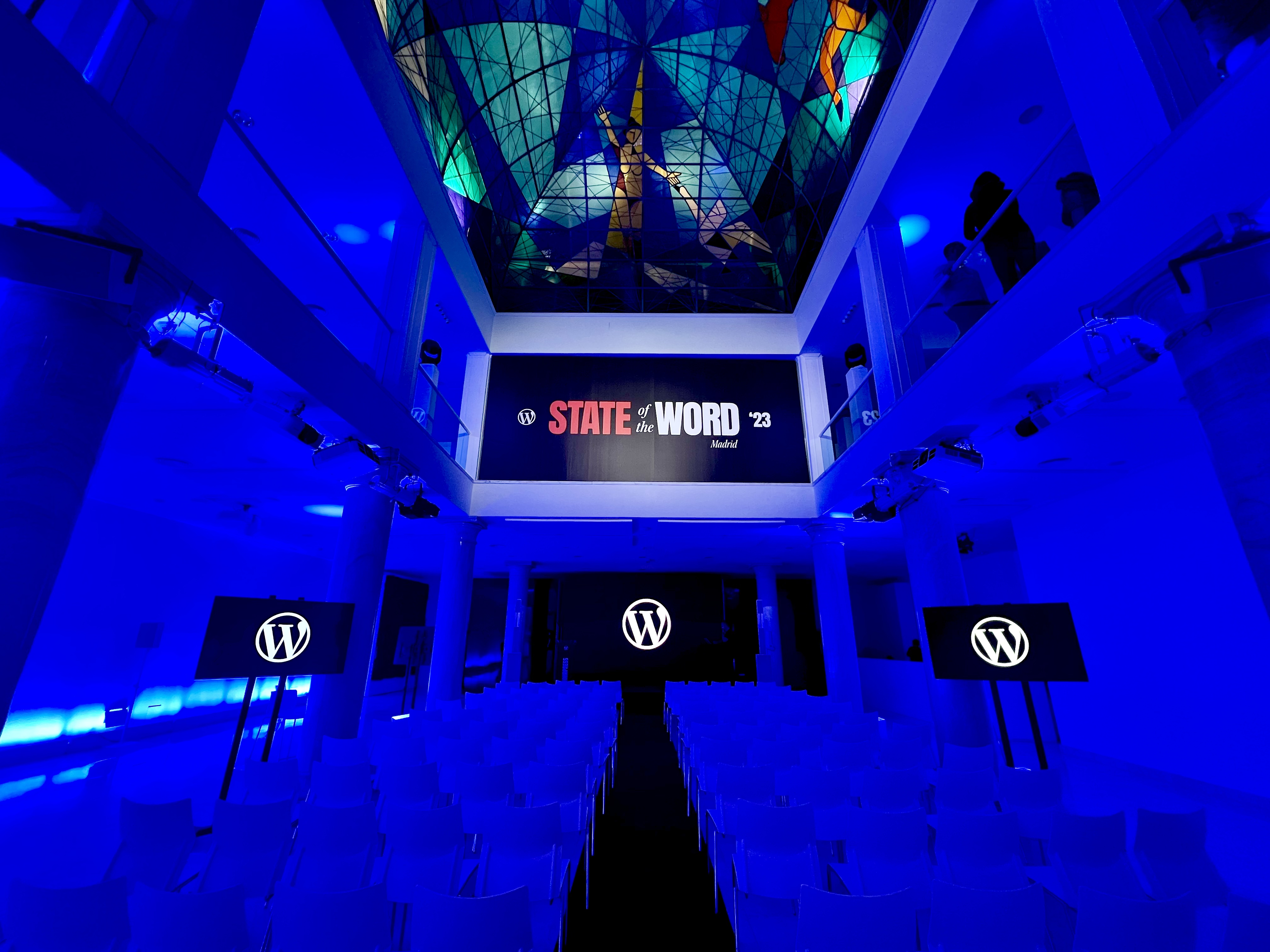 The venue for the State of the Word 2023 event in Madrid.