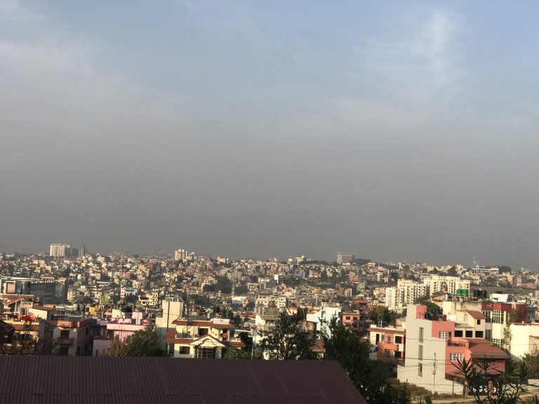 The sight of Lalitpur city as seen from Bhaisepati.