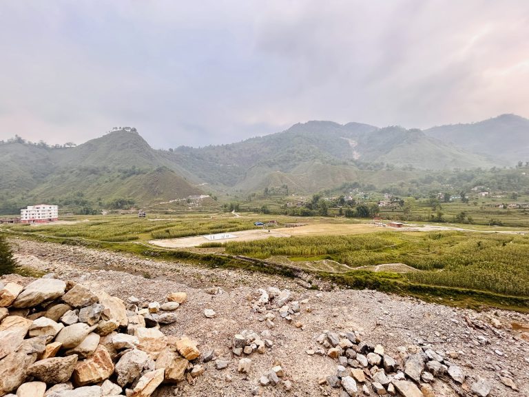 Countryside of Nepal! Small valley surrounded by greenery hillside, Syangja!