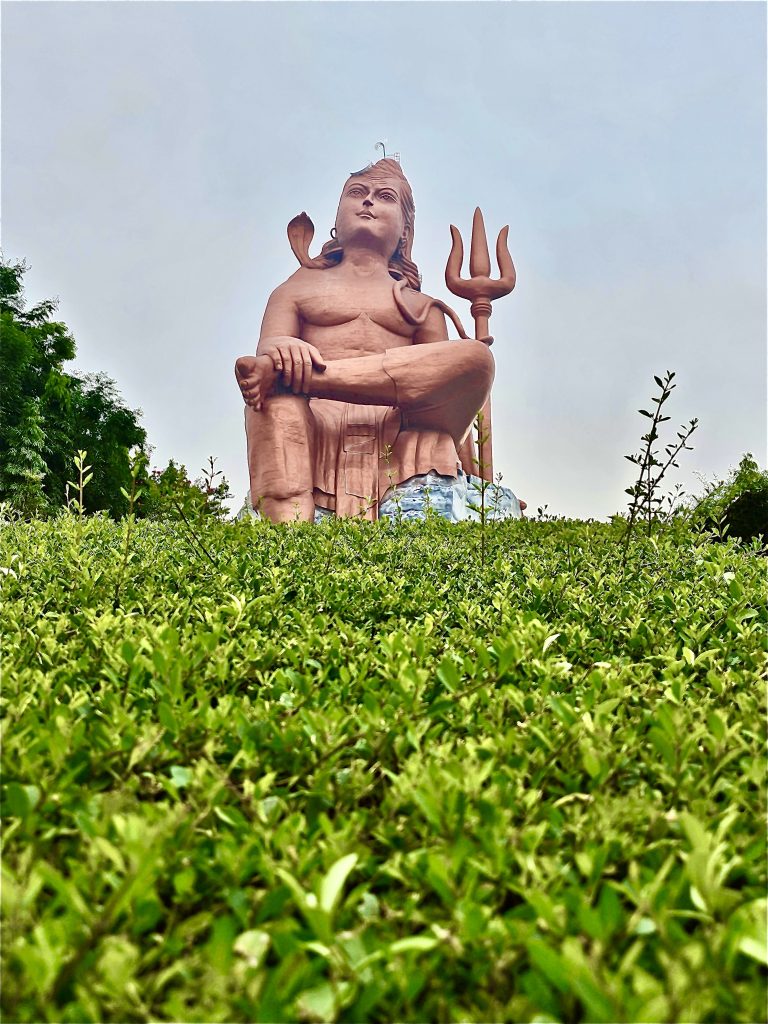 A long view of the Statue of Belief. The tallest statue of Lord Shiva. From Nathdwara, Rajasthan.