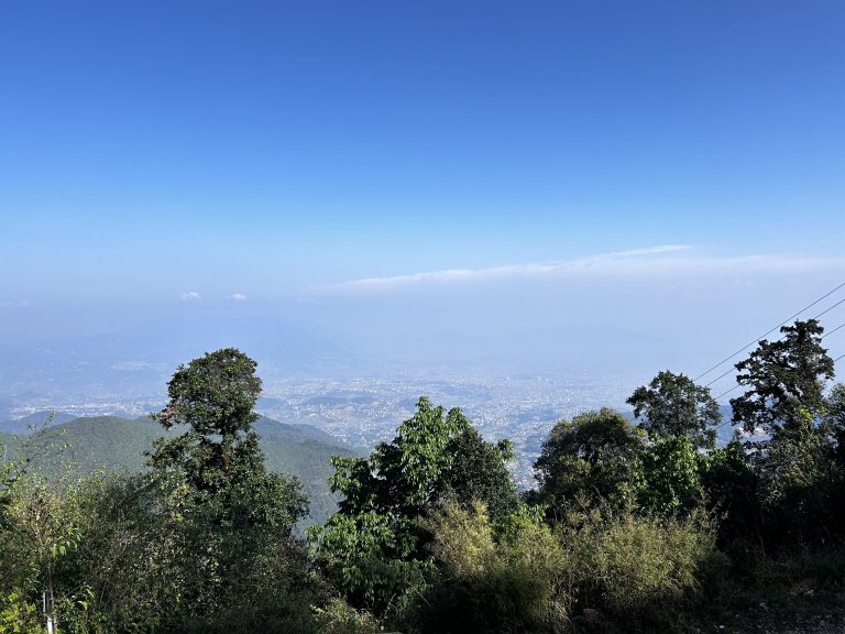 Clean view of city from Champa Devi hills!