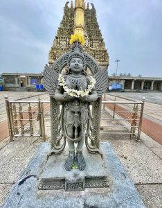 Statue of Garuda, the king of birds. From Shri Chennakeshava Swami Temple, Beluru, Hassan, Karnataka 