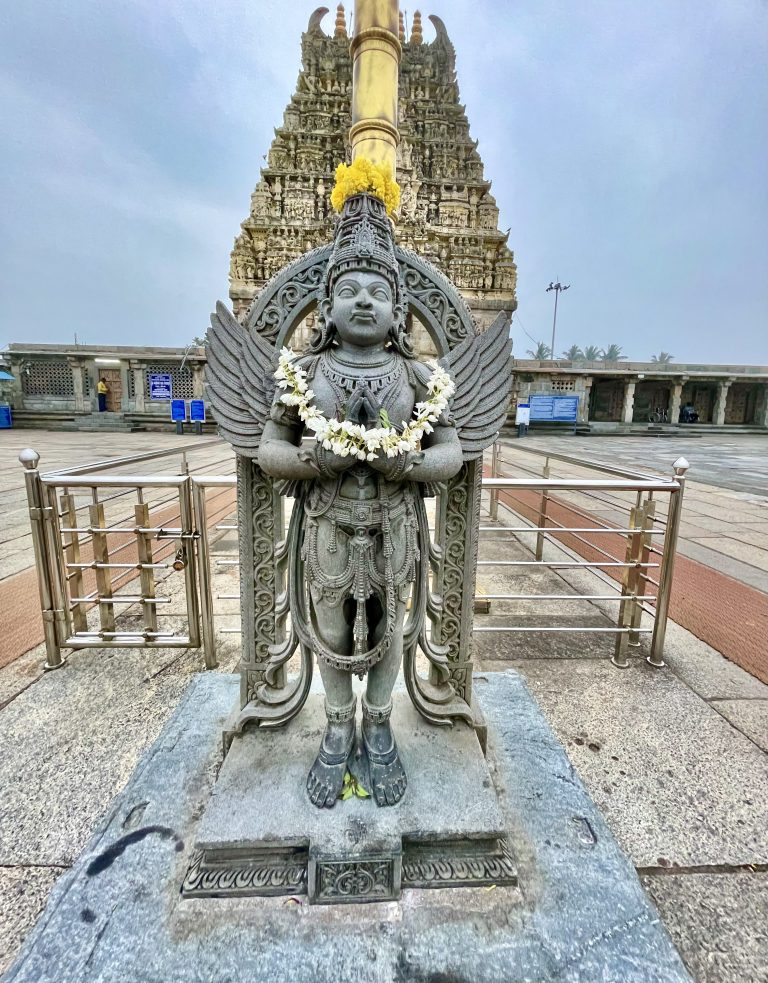 Statue of Garuda, the king of birds. From Shri Chennakeshava Swami Temple, Beluru, Hassan, Karnataka