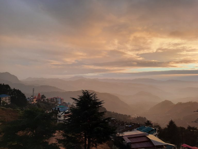 A view of small village from the top.