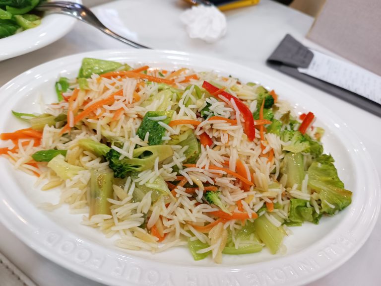 vegetable fried rice in a restaurant in Yiwu, China