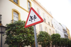 School crossing traffic sign