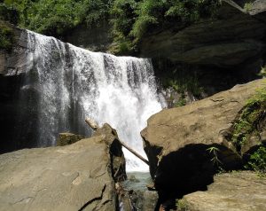 Tinaf Saitar waterfall located deep into the Bandarbar forest