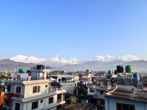 A fishtail view from Top of the roof, Pokhara