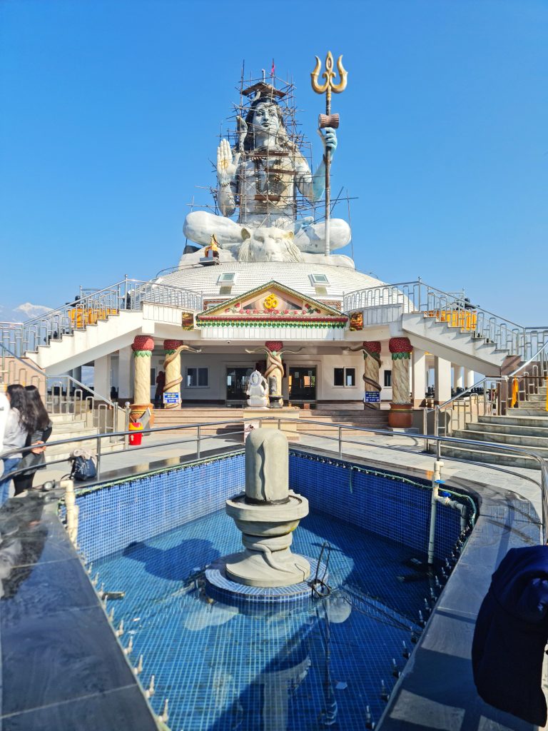 A large statue of Lord Shiva is presently under construction in Pokhara, Nepal.