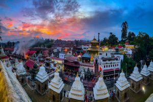 One of  the World Heritage sites Pashupatinath the temple of lord Shiva located in Kathmandu Nepal