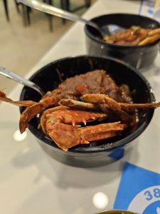 A bowel of Kerala style crab roast. 