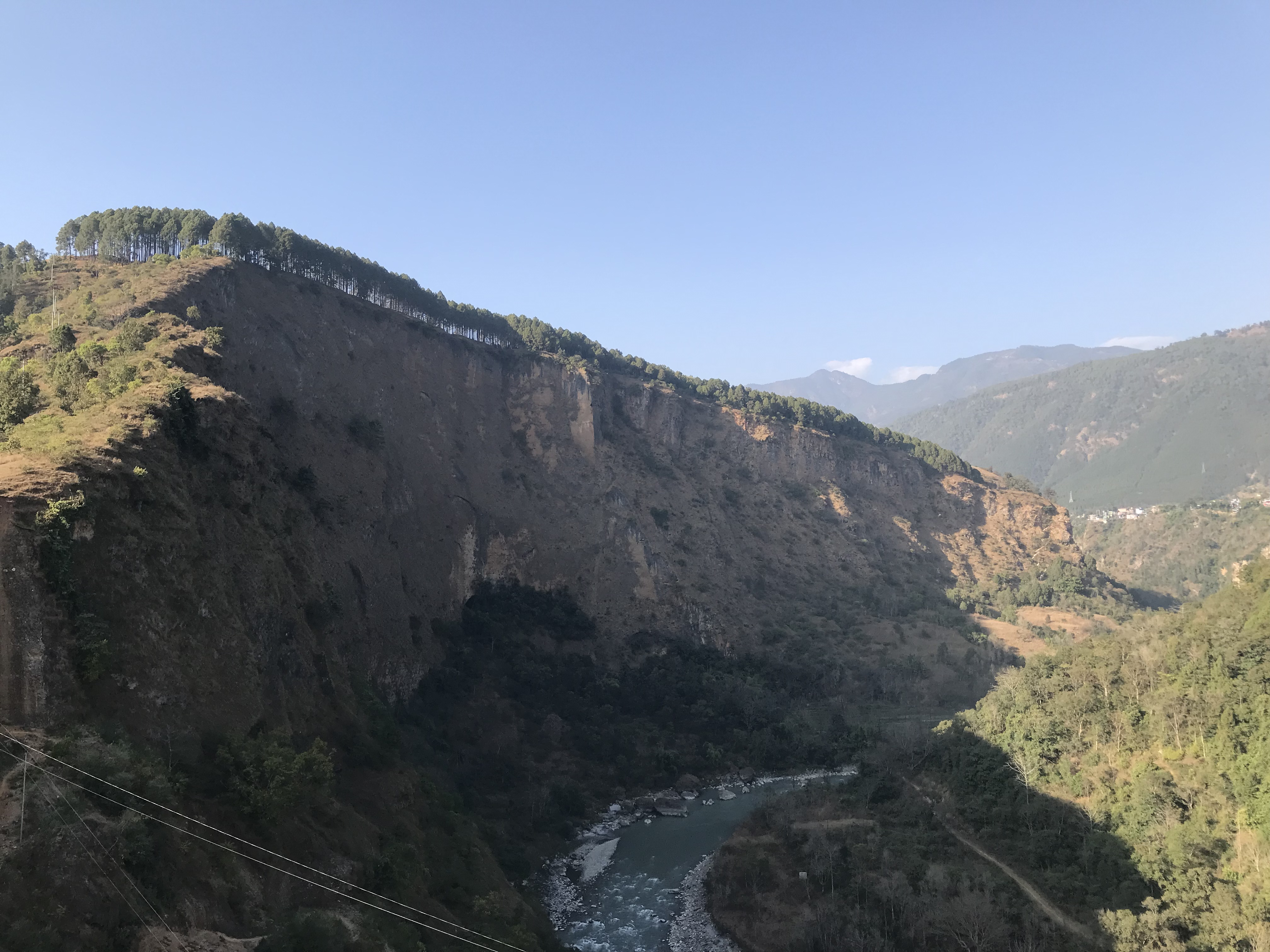 Dangerous cliff of Narayansthan Baglung also called Paate Bhir in Nepali. 