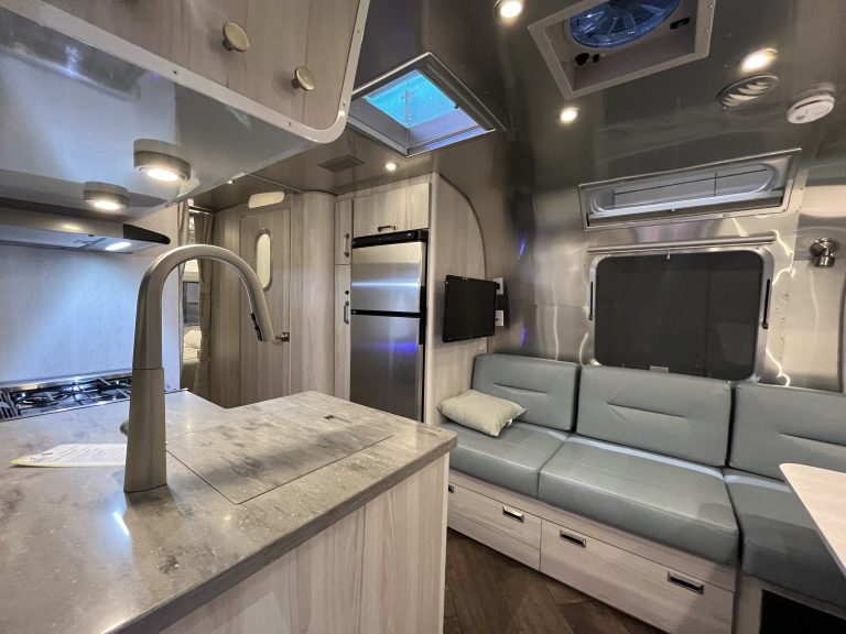 RV/Caravan living room and kitchen.