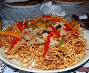 View larger photo: hard fried soba (similar to chow mein)