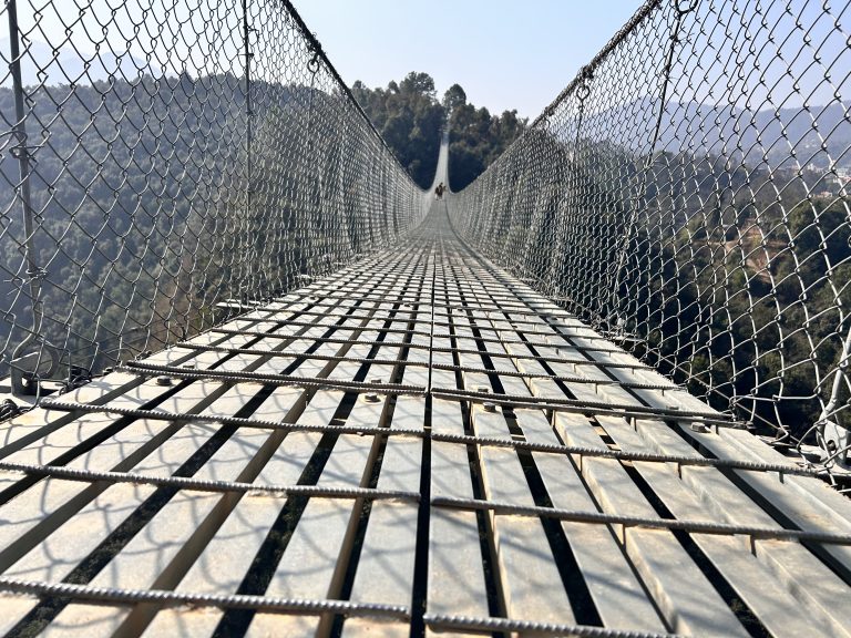 A suspension bridge near Lalitpur!