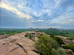 Experience the mesmerizing sunset view from Malyavanta Hills in Hampi, Karnataka.