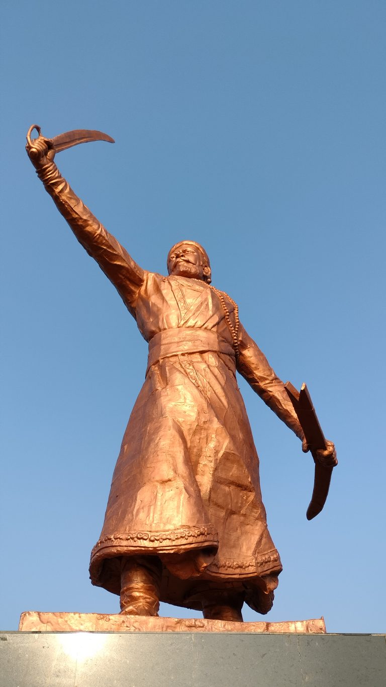 Statue of The great Maratha Warrier Chhatrapati Shivaji Maharaj at Rajkot Fort, Malvan In Maharashtra