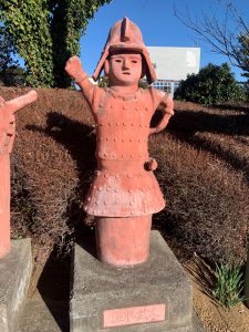 千葉県芝山町　芝山はにわ道の武人の埴輪　/　Shibayama Town, Chiba Prefecture Shibayama Haniwa Michi Warrior Haniwa Terra-cotta Tomb Figures
