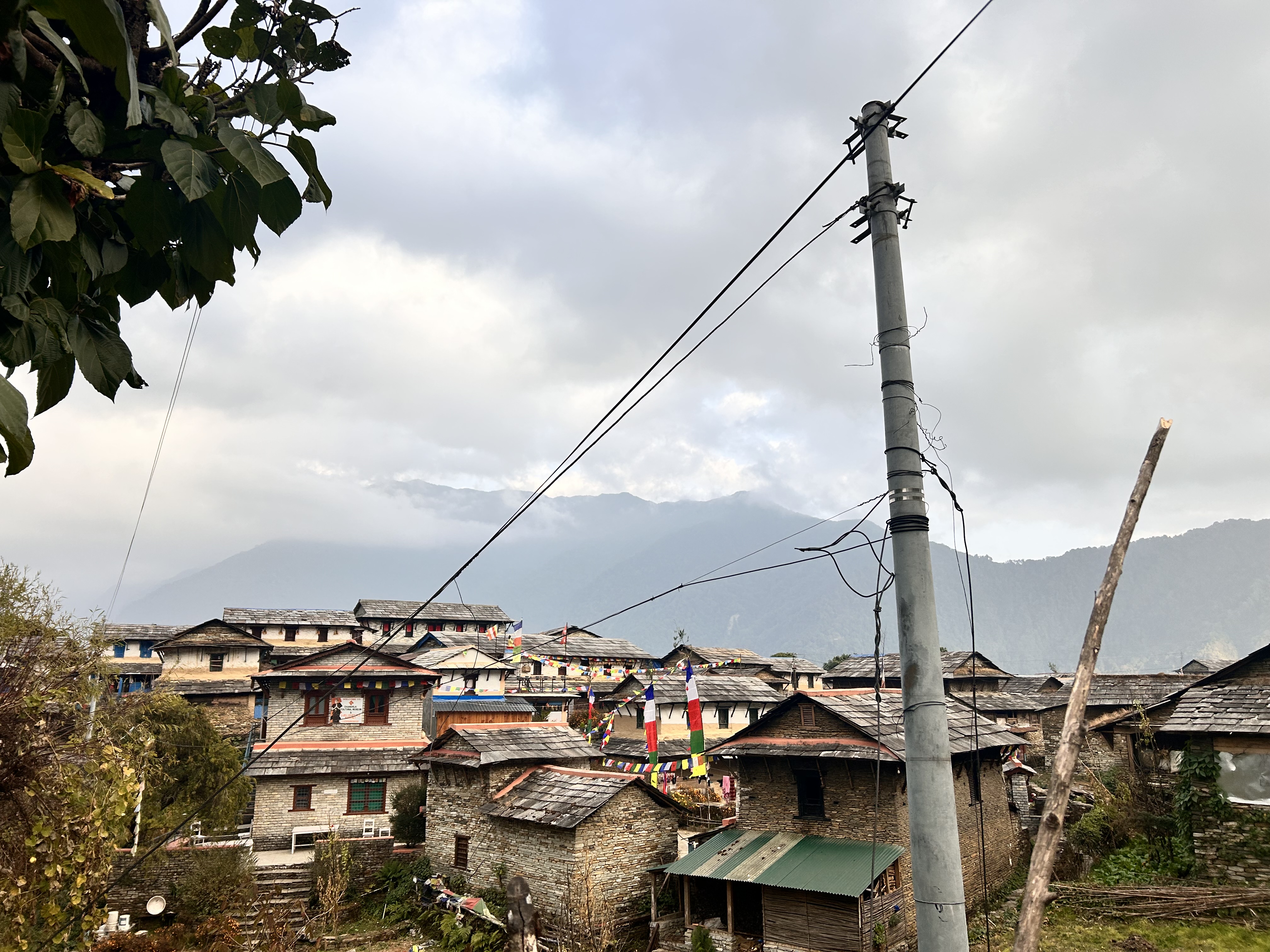 A cluster of traditional houses paints the picturesque canvas of Ghandruk village