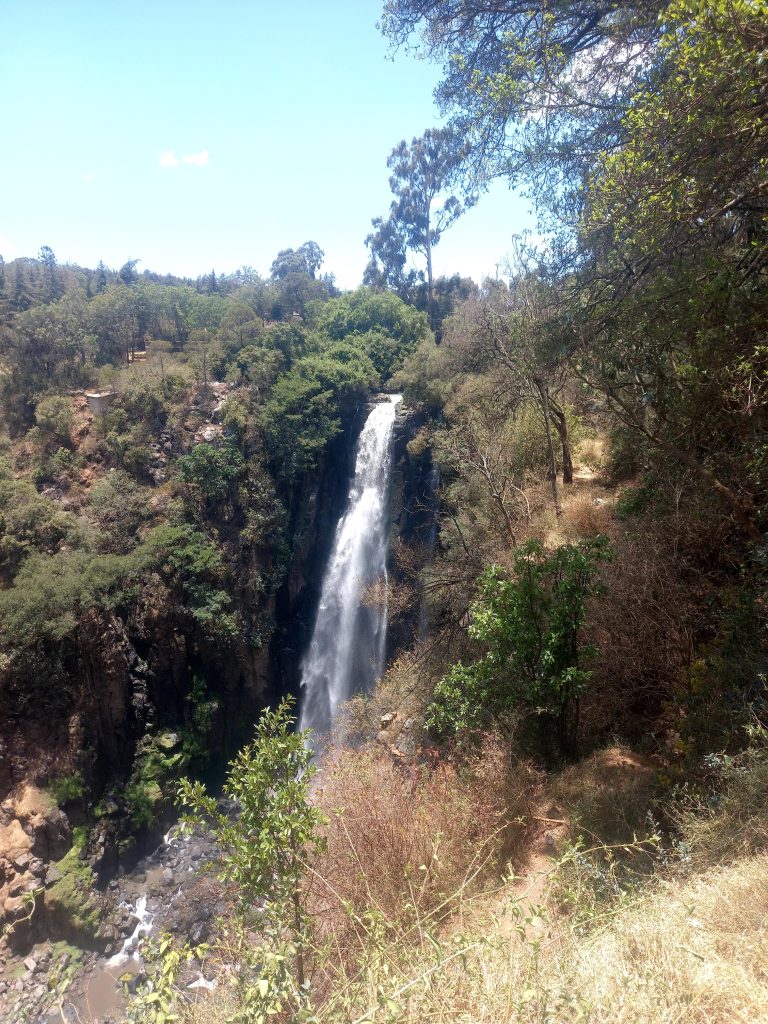 Thomson’s falls, a 243 ft waterfall on the ewaso ng’iro river in central rift valley, kenya.