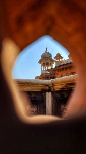 Gaitor Ki Chhatriyan, a tourist attraction in Jaipur India. 