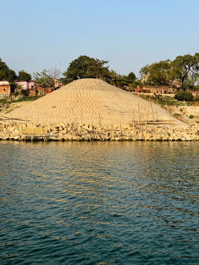 Brick structure as viewed from a river