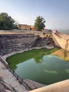 Historical stepwell of Nahargarh in Rajasthan.