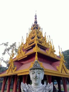 Buddhist Temple at Eden Gardens Park in Kolkata, West Bengal, India.