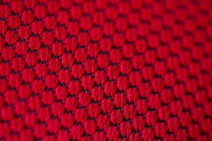 Red nylon pattern (macro focus of a red textile)