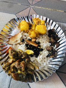 Newari traditional meal set also called Samey Baji Set.