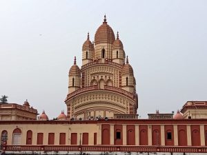 Dakshineswar Kalibari, built in 1855 by Rani Rashmoni in Dakshineswar, Kolkata, West Bengal, India.